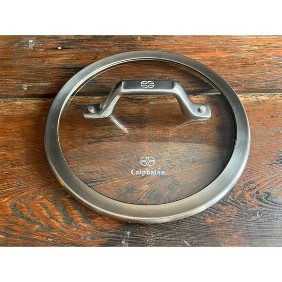 CALPHALON 8 1/4" Stainless Steel Glass Lid - Picture 1 of 7